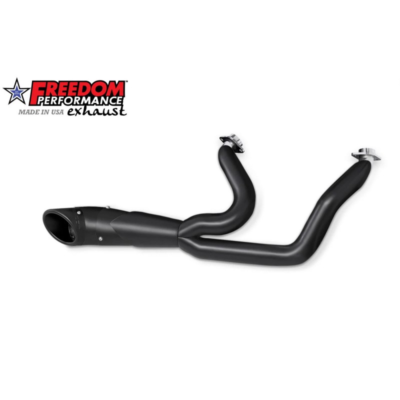 SYSTEME D'ÉCHAPPEMENT 2EN1 MEGAPHONE DUMP TURN OUT NOIR HARLEY DAVIDSON SOFTAIL 2018-2024