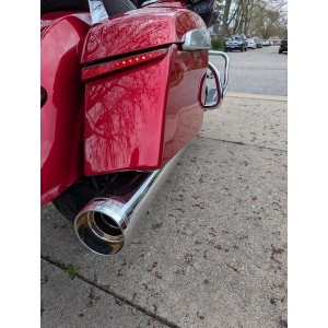 SILENCIEUX POTS ÉCHAPPEMENTS SLIP-ON RINEHART 4.5" DBX45 CHROME INDIAN TOURING CRUISER 2014-2026