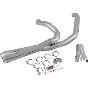 EXHAUST SYSTEMS BASSANI 2-1 RIPPER SHORT CHROME HARLEY DAVIDSON FXS FLS SOFTAIL 1986-2017