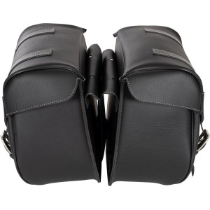 BORSE LATERALI IN PELLE CLASSIC CUSTOM 28 L JUMBO MOTO CUSTOM E HARLEY DAVIDSON