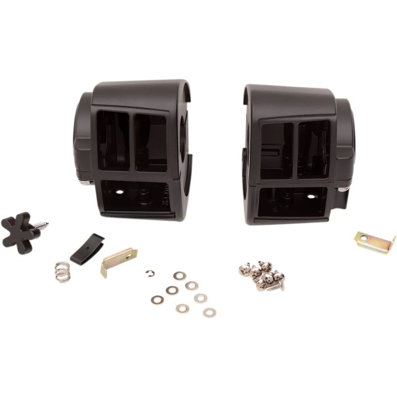 BLACK HANDLEBAR SWITCH HOUSING KIT HARLEY DAVIDSON 1982-1995