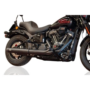 AUSPUFFANLAGEN 2IN1 SLIP-ON 4" REBEL SERIES SCHWARZ EU ZULASSUNG HARLEY DAVIDSON SOFTAIL 2025-2026