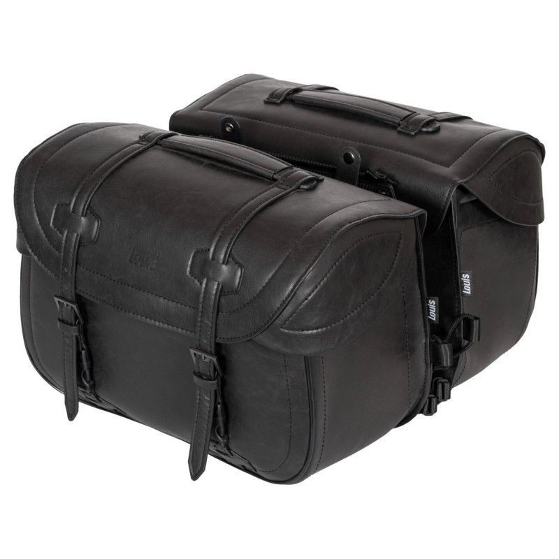 BORSE LATERALI IN PELLE BIG EAGLE CLASSIC 27 L MOTO CUSTOM E HARLEY DAVIDSON