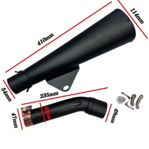 SCARICO MARMITTA SLIP-ON A MEGAFONO NERO OPACO HONDA CMX 500 ABS REBEL 2017-2024