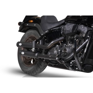 POT D'ECHAPPEMENTS 3" SLIP-ON D-RING NOIR APPROUVÉ UE HARLEY DAVIDSON SOFTAIL 2022-2024