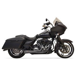 ÉCHAPPEMENT COMPLET 2-EN-1 BASSANI ROAD RAGE NOIR HARLEY DAVIDSON FLH FLT TOURING 2009-2016