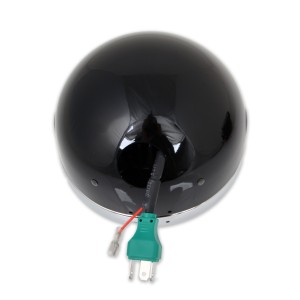 FARO FANALE ANTERIORE NERO/CROMO OMOLOGATO 145 MM EMC SUPERLIGHT 12 LED MONTAGGIO LATERALE MOTO