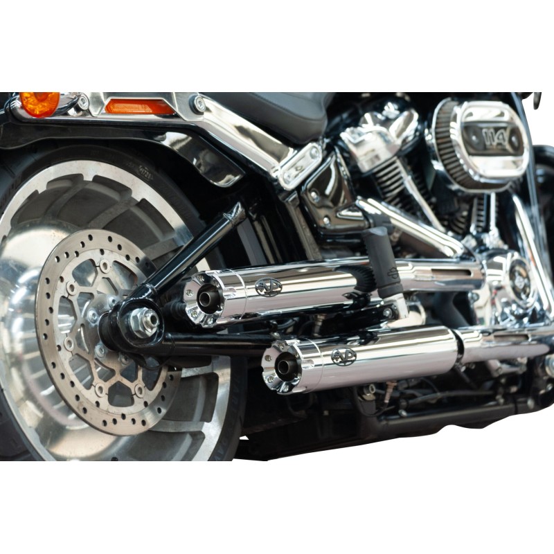 EXHAUST MUFFLERS SLIP-ON TWIN REVOLVER EU APPROVED HARLEY DAVIDSON SOFTAIL BREAKOUT/FAT BOY  2021-2024