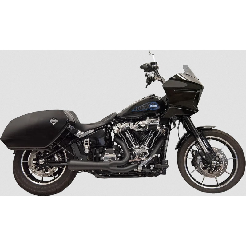 SYSTÈME D'ÉCHAPPEMENT BASSANI 2-1 RIPPER SHORT NOIR HARLEY DAVIDSON FLSB SPORT GLIDE 2018-2024
