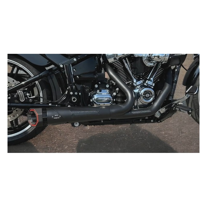 AUSPUFF MCJ 2IN1 MEGAPHONE RACE EU ZUGELASSEN HARLEY DAVIDSON FXLRST LOW RIDER ST 2021-2024