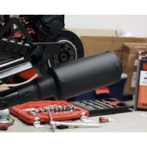BLACK EXHAUST MUFFLER UNIVERSAL SLIP-ON HYPERMOTARD FOR MOTORCYCLES