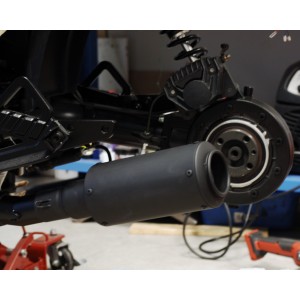 BLACK EXHAUST MUFFLER UNIVERSAL SLIP-ON HYPERMOTARD FOR MOTORCYCLES