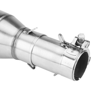 TUBO DI RACCORDO UNIVERSALE 44/47 - 51 MM PREMIUM COLLETTORE DI SCARICO INOX MOTO