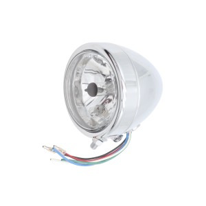 HEADLIGHT MINI BULLET DECO 4" EU APPROVED CUSTOM MOTORCYCLE AND HARLEY DAVIDSON