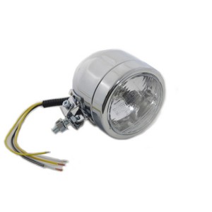 PHARE AVANT MINI DIAMOND CUT 4" EU APPROUVÉ CHROME MOTO CUSTOM ET HARLEY DAVIDSON