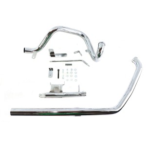 SISTEMA COLLETTORI TRUE DUALS CROMATI HARLEY DAVIDSON FXS FLS SOFTAIL 2000-2006