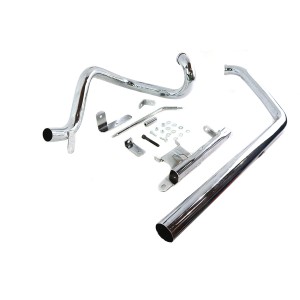 CHROME HEADERS TRUE DUALS SYSTEM HARLEY DAVIDSON FXS FLS SOFTAIL 2000-2006