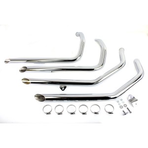 SYSTEME D'ÉCHAPPEMENTS WYATT DRAG PIPES 1-3/4" CHROME HARLEY DAVIDSON XL SPORTSTER 1986-2003