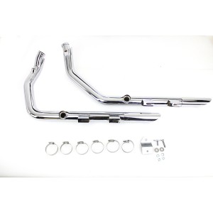 CHROME EXHAUSTS SYSTEM WYATT DRAG PIPES 1-3/4" HARLEY DAVIDSON XL SPORTSTER 2004-2013
