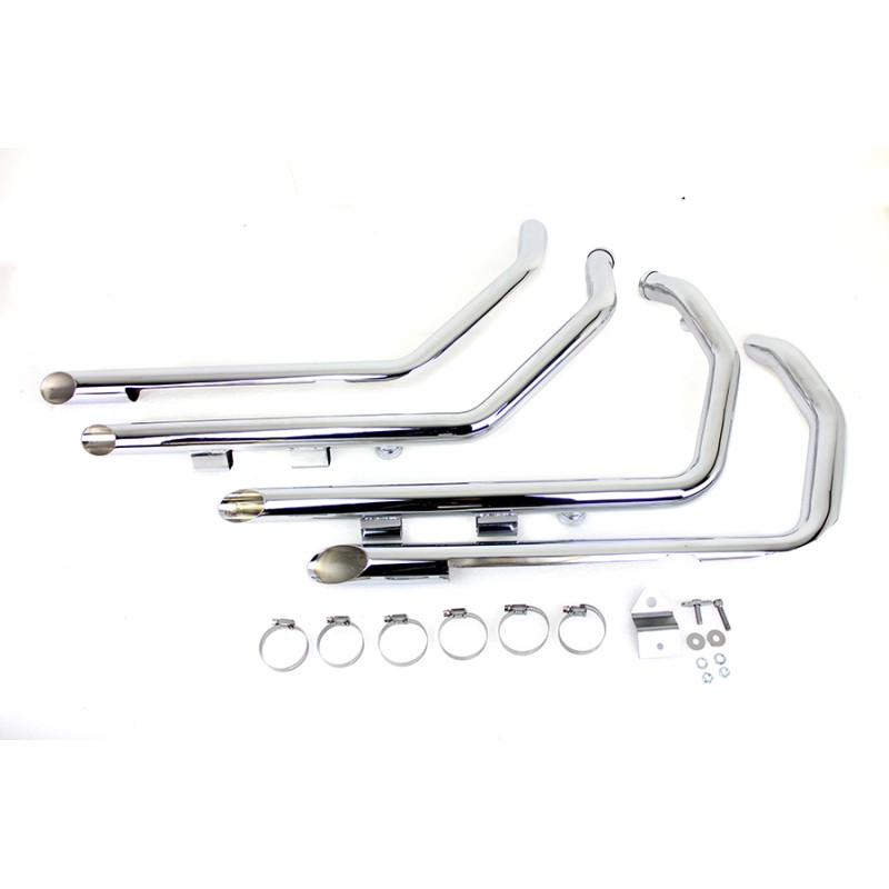 SCARICHI WYATT DRAG PIPES 1-3/4" CROMATI HARLEY DAVIDSON XL SPORTSTER 2004-2013
