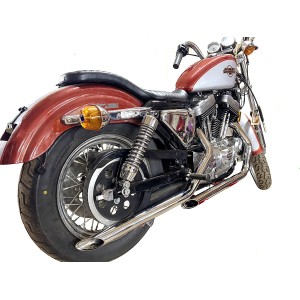 SYSTEME D'ÉCHAPPEMENTS WYATT DRAG PIPES 1-3/4" CHROME HARLEY DAVIDSON XL SPORTSTER 2014-2021
