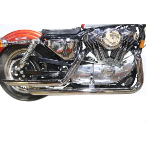 SCARICHI WYATT DRAG PIPES TURN DOWN CROMATI HARLEY DAVIDSON XL SPORTSTER 1986-2003