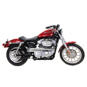 SYSTEME D'ÉCHAPPEMENTS DRAG PIPES SHOTGUN CHROME HARLEY DAVIDSON XL SPORTSTER 2004-2021