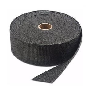 BLACK INSULATING WRAP 15 METER X 50 MM FOR MOTORCYCLE MUFFLERS AND EXHAUSTS