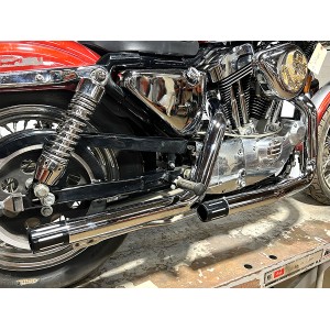 CHROME EXHAUSTS SYSTEM WYATT DRAG PIPES VORTEX 2-1/4" HARLEY DAVIDSON XL SPORTSTER 1986-2003