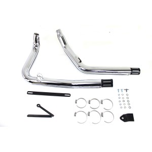 CHROME EXHAUSTS SYSTEM WYATT DRAG PIPES 1-3/4" HARLEY DAVIDSON XL SPORTSTER 1986-2003