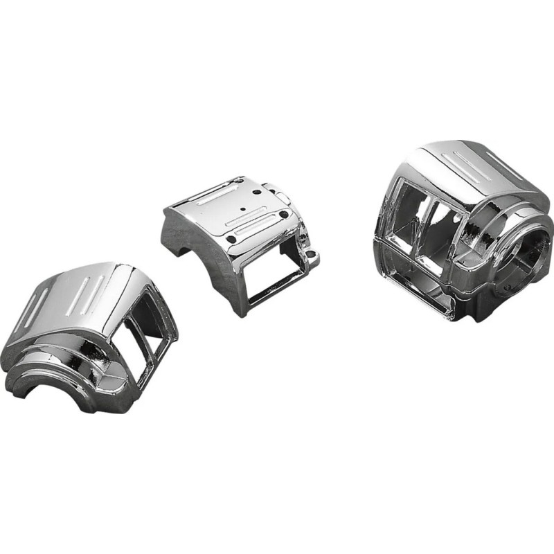 GUSCI BLOCCHI DRAG CROMATI COMANDI PULSANTI MANUBRIO HARLEY DAVIDSON 1982-1995