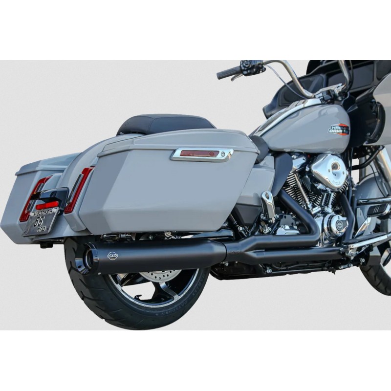 AUSPUFF SYSTEM 2IN1 S&S GNX45 RACE SCHWARZ HARLEY DAVIDSON FLH FLT TOURING 2017-2025