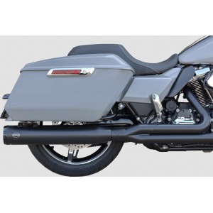 BLACK EXHAUSTS 2INTO1 S&S GNX45 RACE HARLEY DAVIDSON FLH FLT TOURING 2017-2025