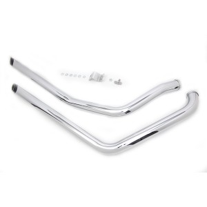 SYSTEME D'ÉCHAPPEMENTS WYATT DRAG PIPES 1-3/4" CHROME/NOIR HARLEY DAVIDSON XL SPORTSTER 1986-2003