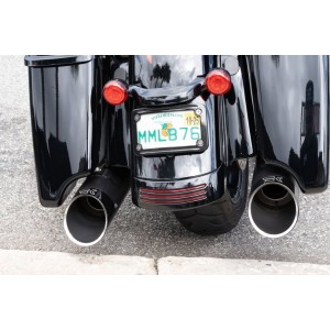 POTS D'ÉCHAPPEMENT KHROME WERKS SLIP-ON HP-PLUS 4.5" EDGE ECLIPSE NOIR HARLEY DAVIDSON FLH FLT TOURING 2017-2025