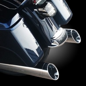 AUSPUFFANLAGEN KHROME WERKS SLIP-ON HP-PLUS 4.5" EDGE CHROM HARLEY DAVIDSON FLH FLT TOURING 2017-2025