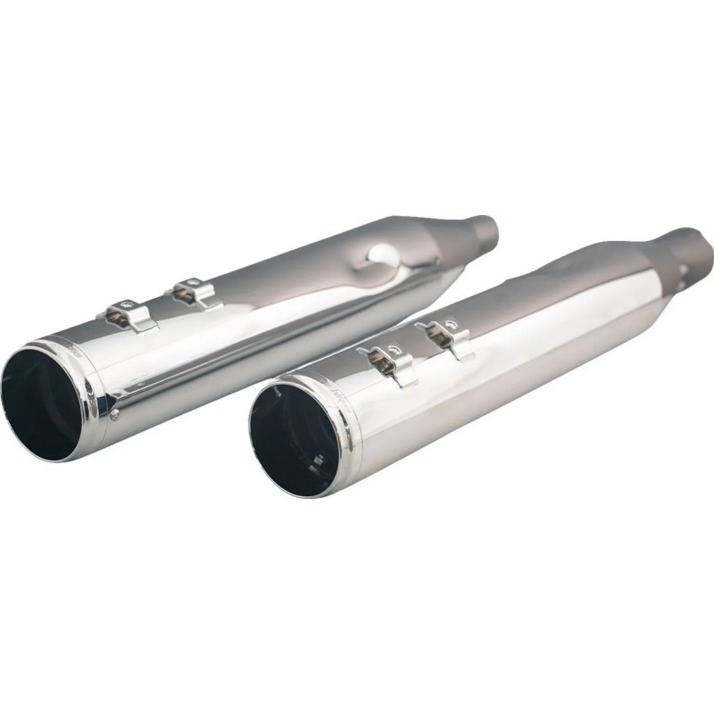 CHROME EXHAUST MUFFLERS KHROME WERKS SLIP-ON HP-PLUS 4.5" RACE HARLEY DAVIDSON FLH FLT TOURING 2017-2025