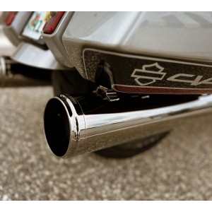 POTS D'ÉCHAPPEMENT KHROME WERKS SLIP-ON HP-PLUS 4.5" RACE CHROME HARLEY DAVIDSON FLH FLT TOURING 2017-2025