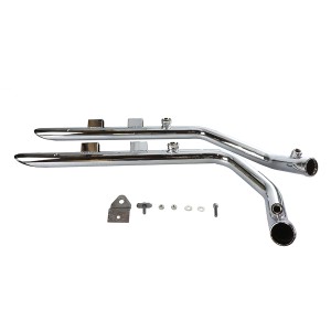 SYSTEME D'ÉCHAPPEMENTS WYATT DRAG PIPES 1-3/4" CHROME/NOIR HARLEY DAVIDSON XL SPORTSTER 2007-2013
