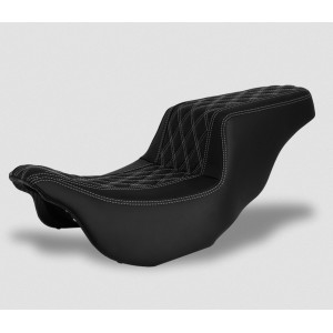 COMFORT SEAT GEL DNA DIAMOND WHITE STITCH DELUXE HARLEY DAVIDSON FLH FLT TOURING 2008-2023