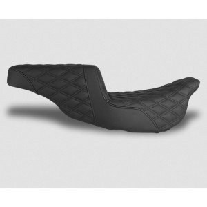SELLE CONFORT GEL DNA DIAMOND KING NOIR STITCH HARLEY DAVIDSON FLH FLT TOURING 2008-2023
