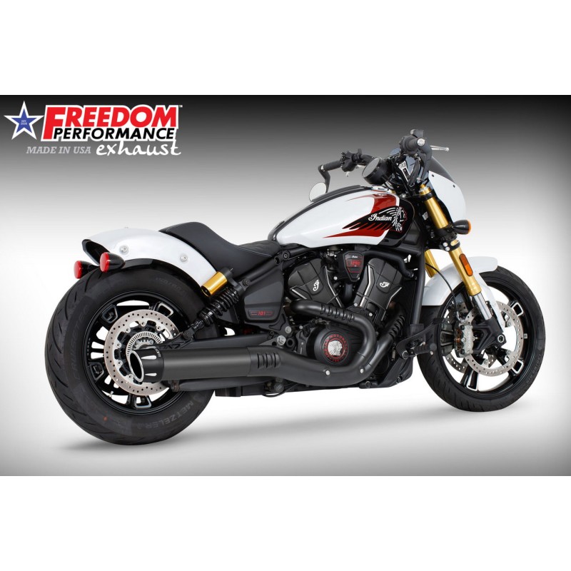 SCARICO SLIP-ON CLASSIC COMBAT FLUTED SCULPTED NERO INDIAN SCOUT 2025-2026