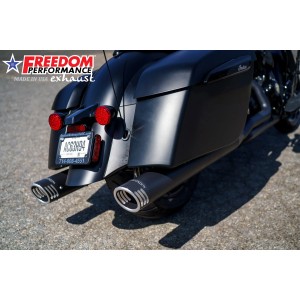 SCARICHI MARMITTE SLIP-ON 4" RACING SCULPTED NERI INDIAN TOURING CRUISER 2014-2026