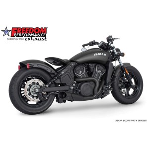 EXHAUST SYSTEM 2IN1 COMBAT SHORTY SLASH OUT BLACK INDIAN SCOUT 2014-2024