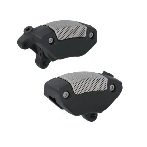 BLACK FRONT BRAKE CALIPER KIT HARLEY DAVIDSON FLH FLT TOURING 2008-2024
