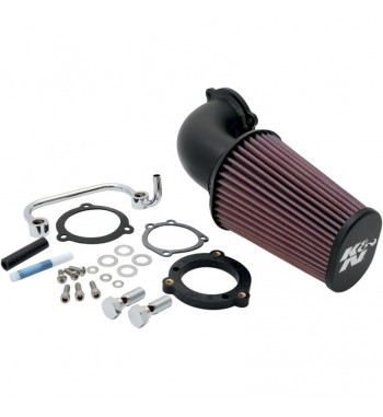 KIT FILTRO ARIA AIRCHARGER K&N 90° NERO HARLEY XL SPORTSTER '07-'13