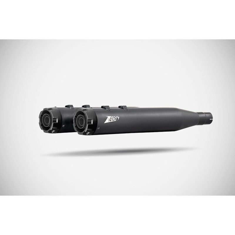 BLACK EXHAUSTS MUFFLERS SLIP-ON 4.33" ZARD GA EU APPROVED HARLEY DAVIDSON FLH FLT TOURING 2006-2016