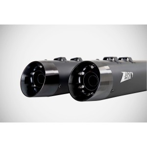 BLACK EXHAUSTS MUFFLERS SLIP-ON 4.33" ZARD SC EU APPROVED HARLEY DAVIDSON FLH FLT TOURING 2006-2016