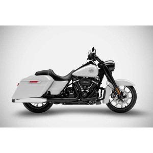 AUSPUFFANLAGEN SLIP-ON 4.33" ZARD FLAT CHROM EU ZUGELASSEN HARLEY DAVIDSON FLH FLT TOURING 2006-2016