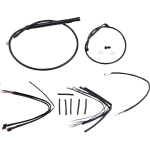 KOMPLETTER KIT ERWEITERT KABEL SCHWARZ LENKER APE HANGER 14" HARLEY DAVIDSON SOFTAIL 2018-2024